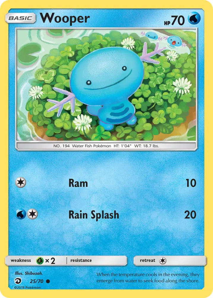 Wooper (25/70) [Sun & Moon: Dragon Majesty] - Pokemon Single