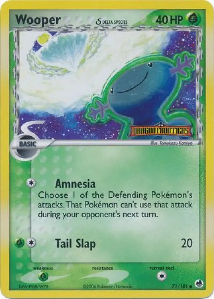 Wooper (71/101) (Delta Species) (Stamped) [EX: Dragon Frontiers] - Pokemon Single