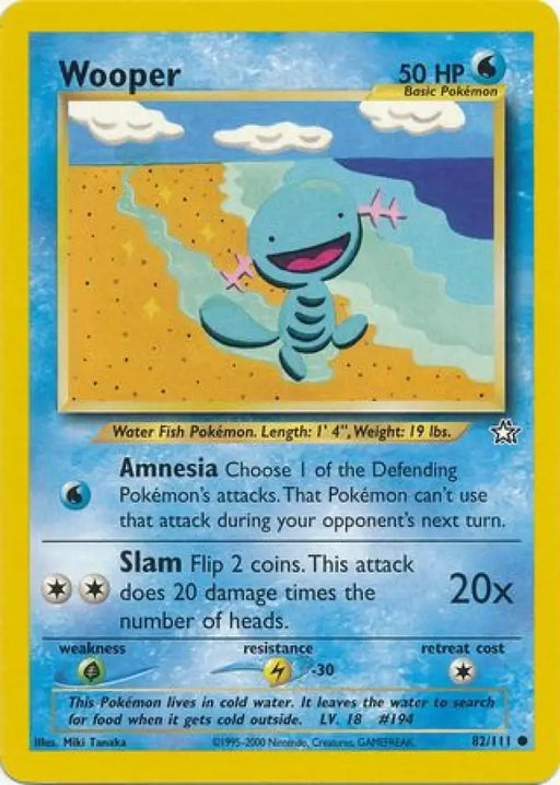 Wooper (82/111) [Neo Genesis Unlimited] - Pokemon Single