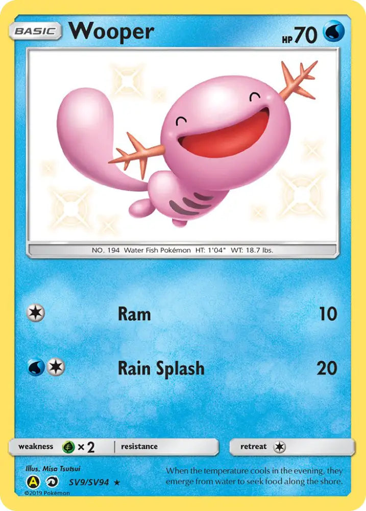 Wooper (SV9/SV94) [Sun & Moon: Hidden Fates - Shiny Vault] - Pokemon Single