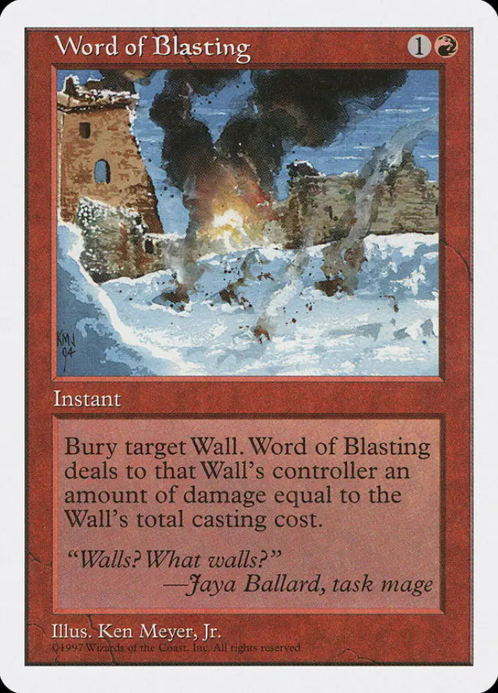 Word of Blasting [Fifth Edition] - MTG Single