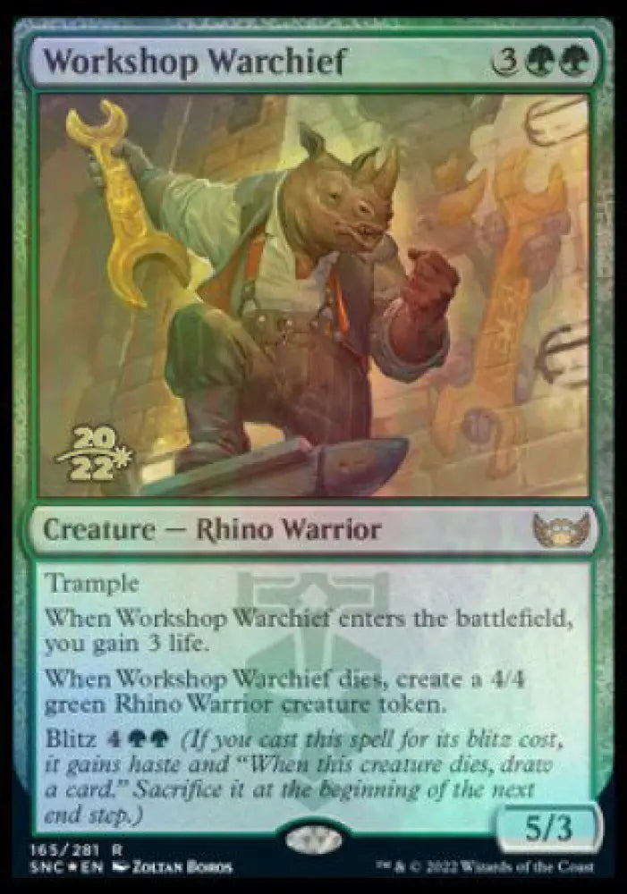 Workshop Warchief [Streets of New Capenna Prerelease Promos] - MTG Single