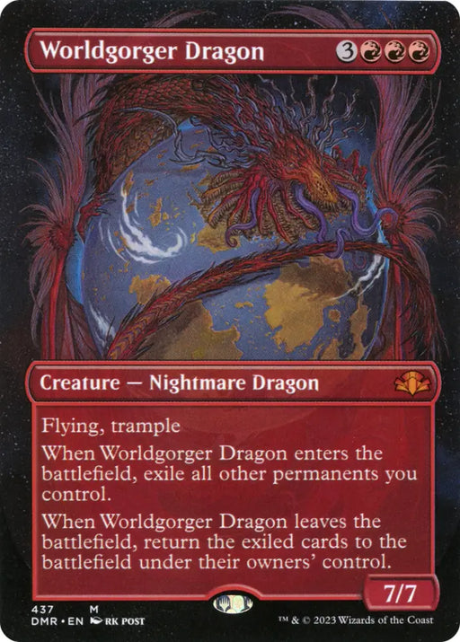 Worldgorger Dragon (Borderless Alternate Art) [Dominaria Remastered] - MTG Single