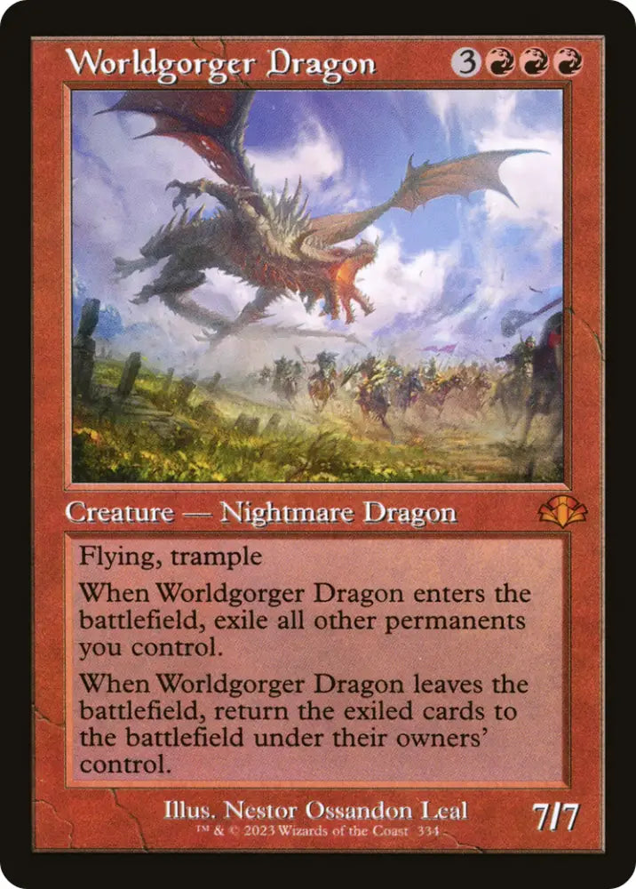 Worldgorger Dragon (Retro) [Dominaria Remastered] - MTG Single