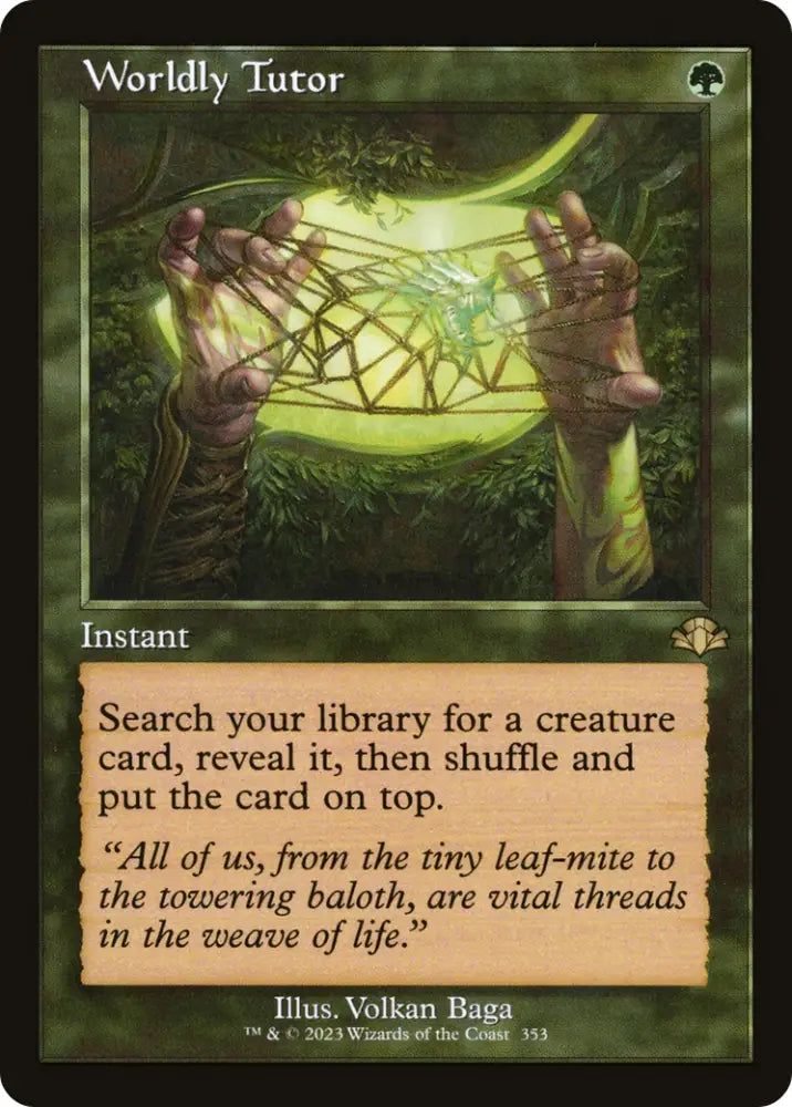 Worldly Tutor (Retro) [Dominaria Remastered] - MTG Single