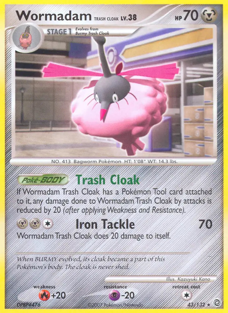 Wormadam Trash Cloak (43/132) [Diamond & Pearl: Secret Wonders] - Pokemon Single