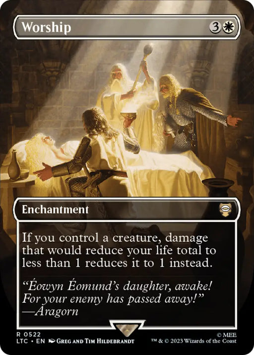 Worship (Borderless) [The Lord of the Rings: Tales of Middle-Earth Commander] - MTG Single