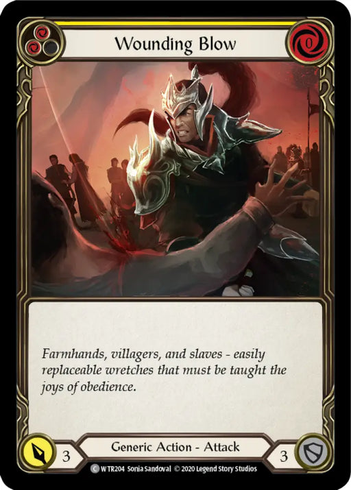 Wounding Blow (Yellow) [Welcome to Rathe Unlimited] Unlimited Rainbow Foil - Flesh And Blood Single