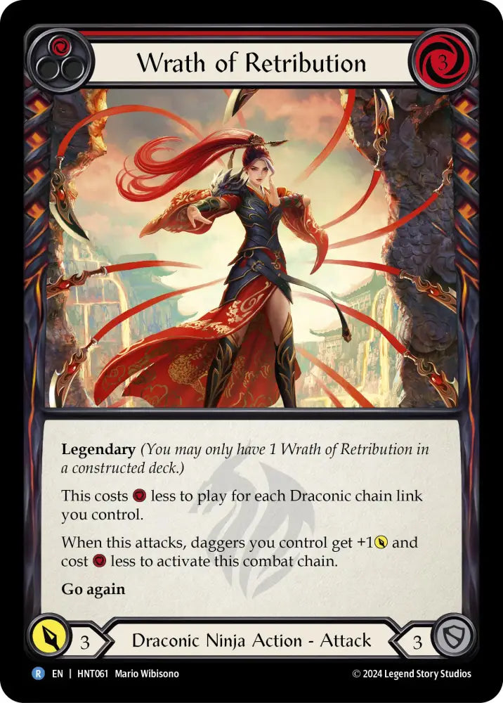Wrath of Retribution (Red) [The Hunted] Rainbow Foil - Flesh And Blood Single
