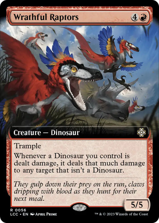 Wrathful Raptors (Extended Art) [The Lost Caverns of Ixalan Commander] - MTG Single