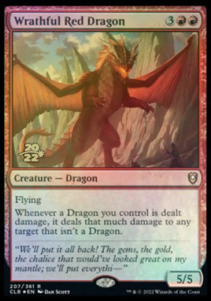 Wrathful Red Dragon [Commander Legends: Battle for Baldur’s Gate Prerelease Promos] - MTG Single