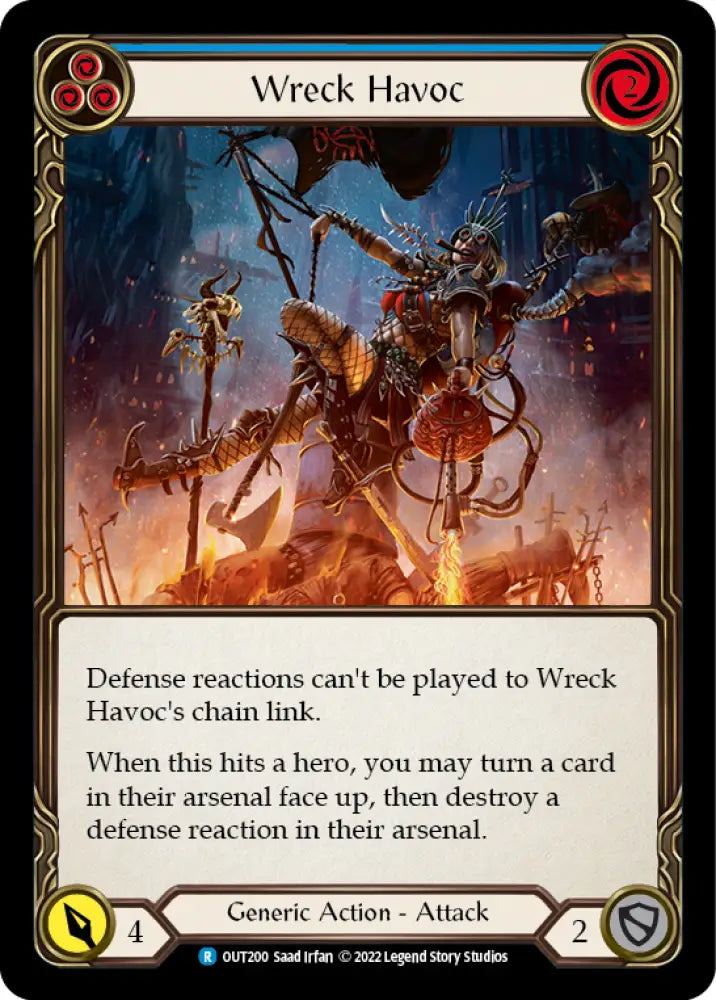 Wreck Havoc (Blue) [Outsiders] Rainbow Foil - Flesh And Blood Single