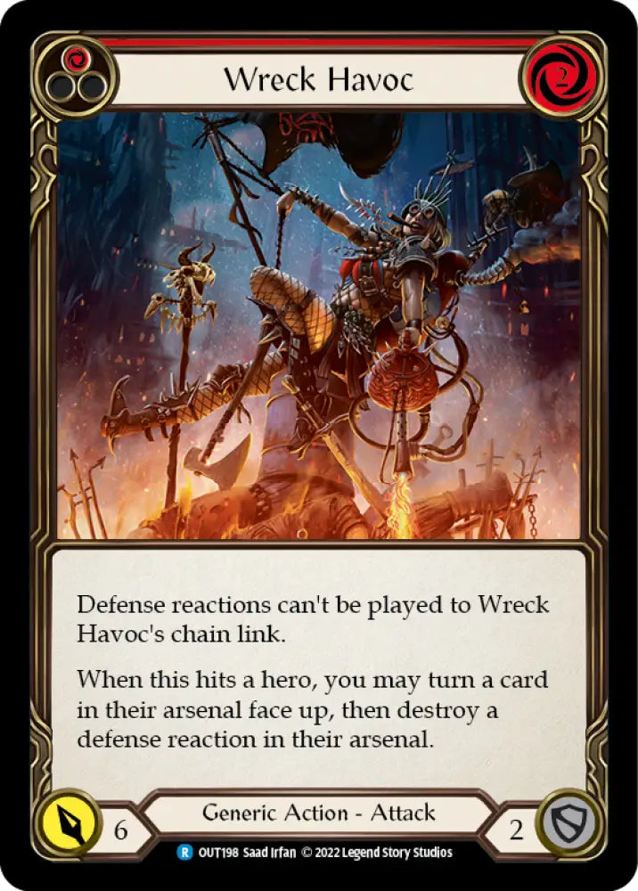 Wreck Havoc (Red) [Outsiders] Rainbow Foil - Flesh And Blood Single