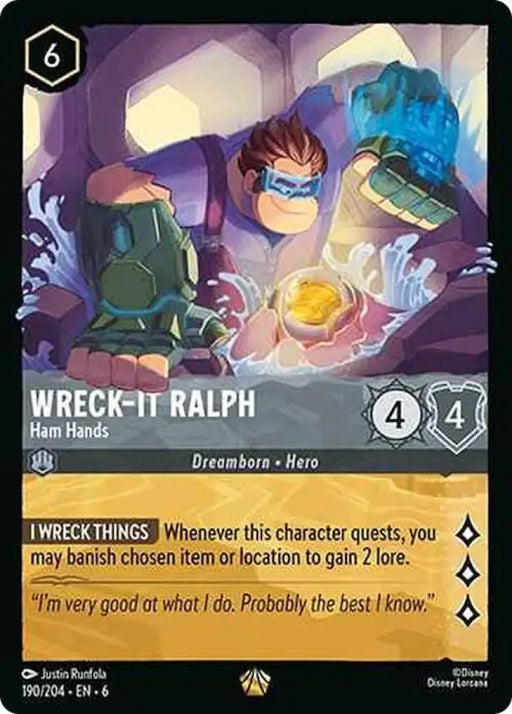 Wreck-It Ralph - Ham Hands (190/204) [Azurite Sea] - Lorcana Single