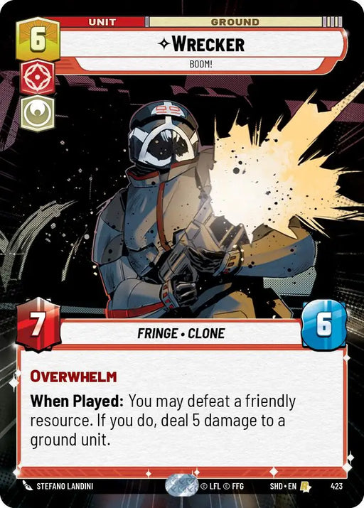 Wrecker - BOOM! (Hyperspace) (423) [Shadows of the Galaxy] - Star Wars: Unlimited Single