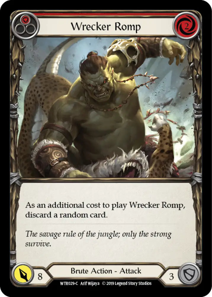 Wrecker Romp (Red) [Welcome to Rathe 1st Edition] Alpha Print Rainbow Foil - Flesh And Blood Single