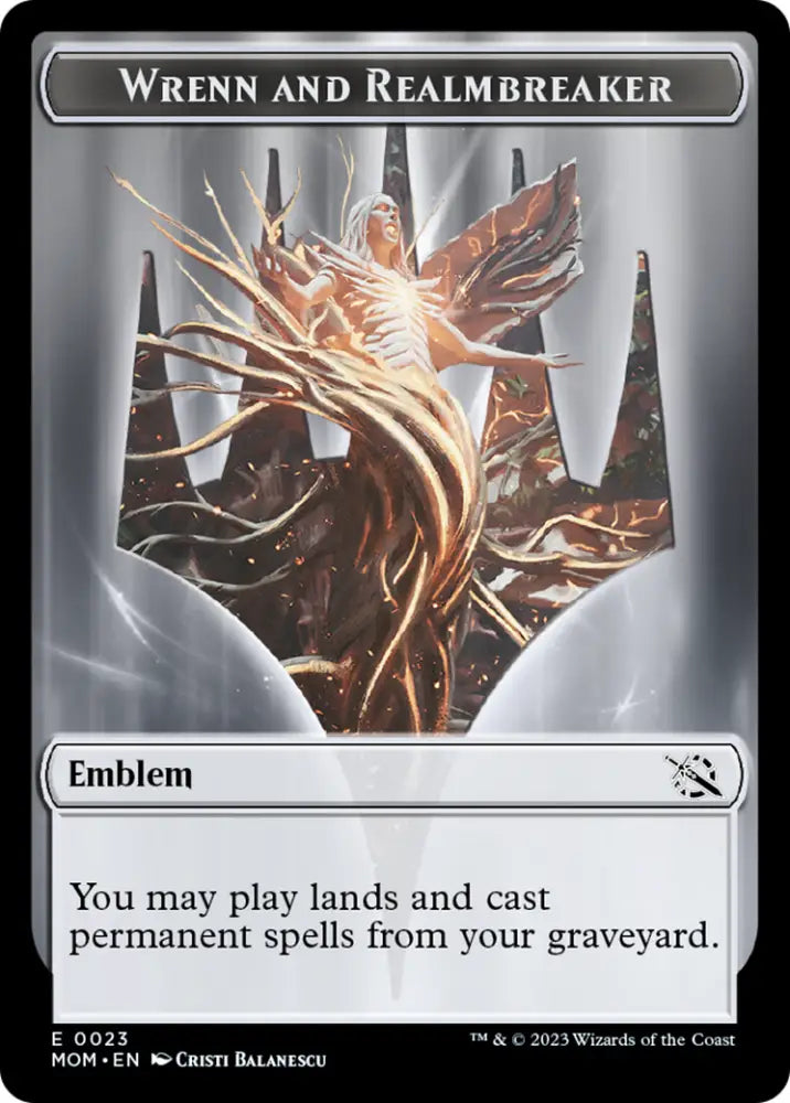 Wrenn and Realmbreaker Emblem [March of the Machine Tokens] - MTG Single