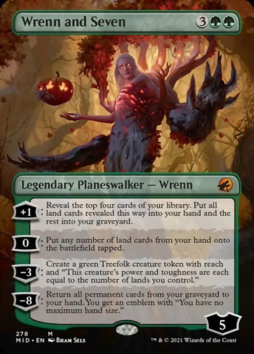 Wrenn and Seven (Borderless) [Innistrad: Midnight Hunt] - MTG Single