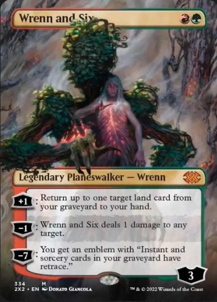 Wrenn and Six (Borderless) [Double Masters 2022] - MTG Single