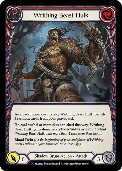 Writhing Beast Hulk (Red) [Monarch Unlimited] Unlimited Normal - Flesh And Blood Single