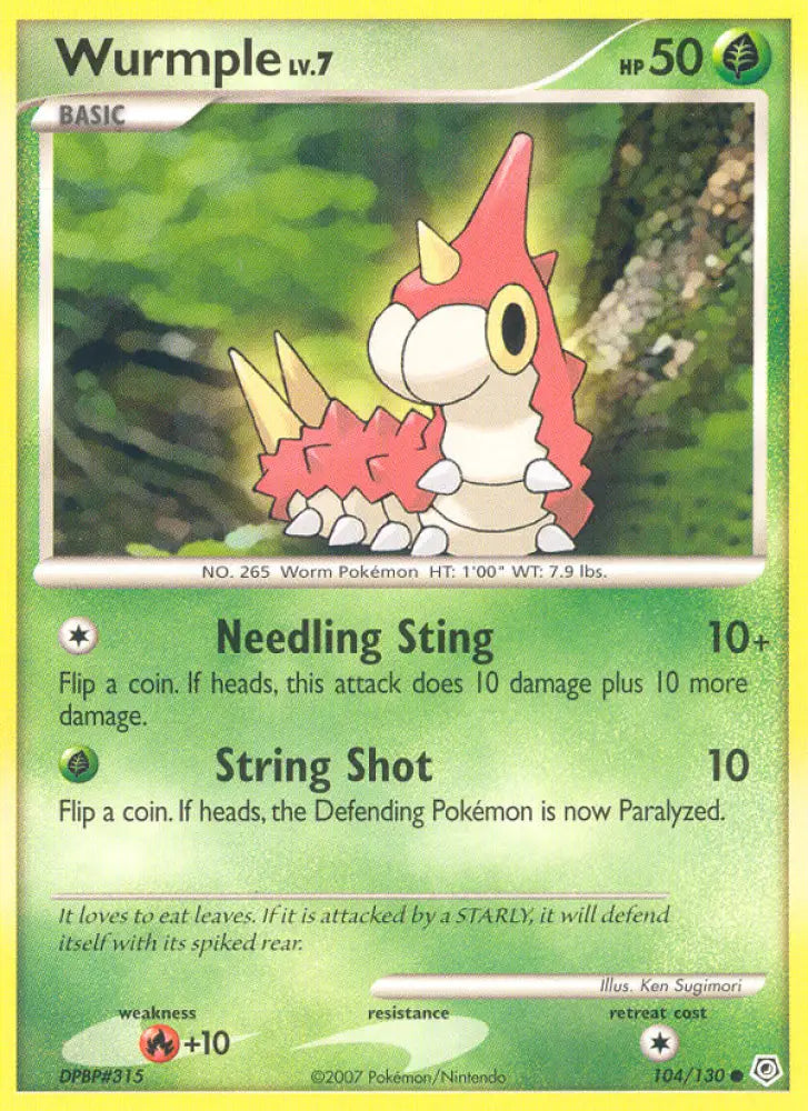 Wurmple (104/130) [Diamond & Pearl: Base Set] - Pokemon Single
