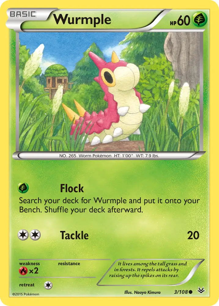 Wurmple (3/108) [XY: Roaring Skies] - Pokemon Single