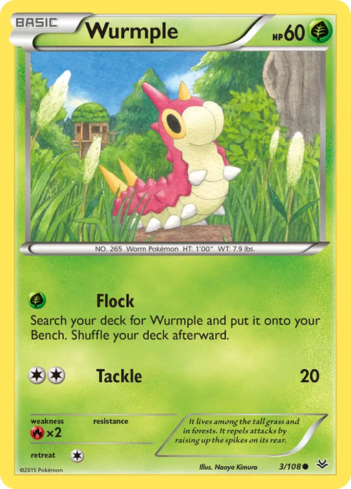 Wurmple (3/108) [XY: Roaring Skies] - Pokemon Single