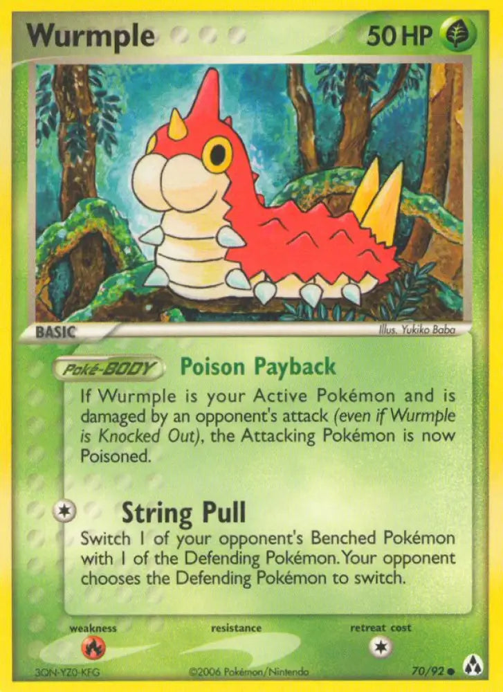 Wurmple (70/92) [EX: Legend Maker] - Pokemon Single