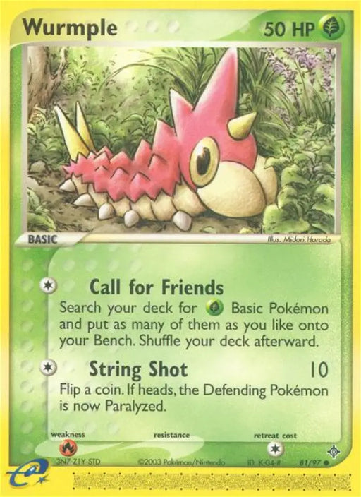 Wurmple (81/97) [EX: Dragon] - Pokemon Single
