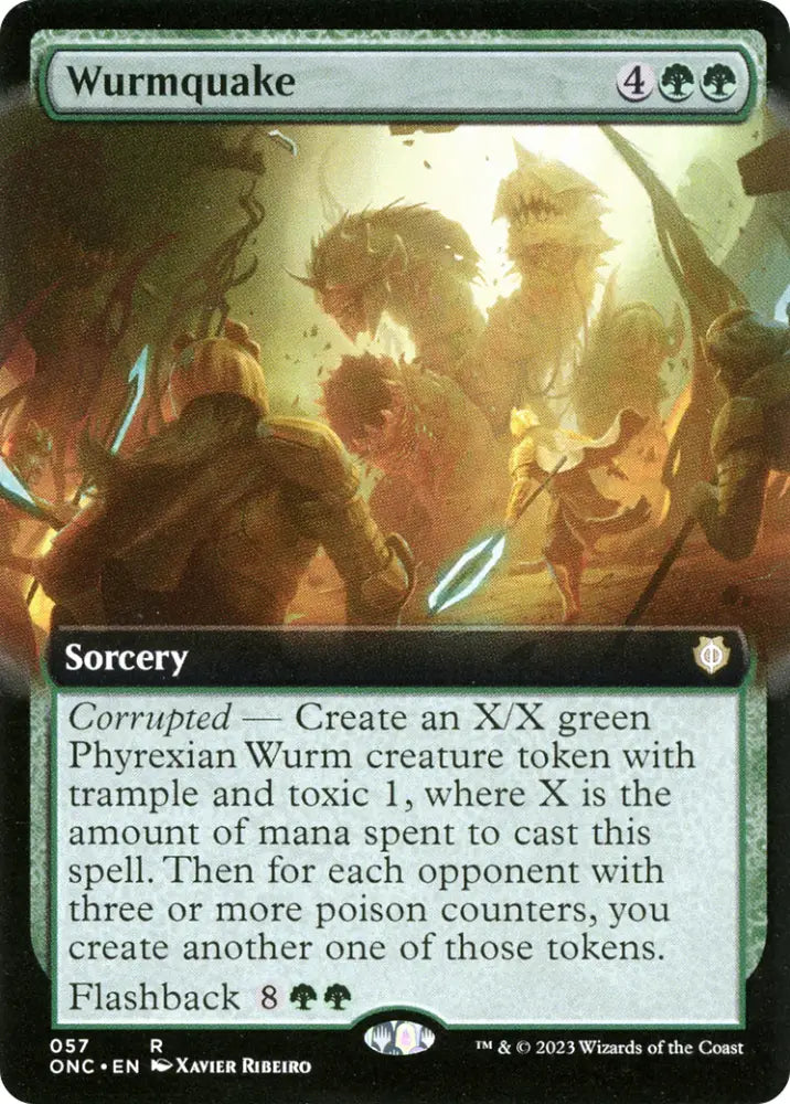 Wurmquake (Extended Art) [Phyrexia: All Will Be One Commander] - MTG Single