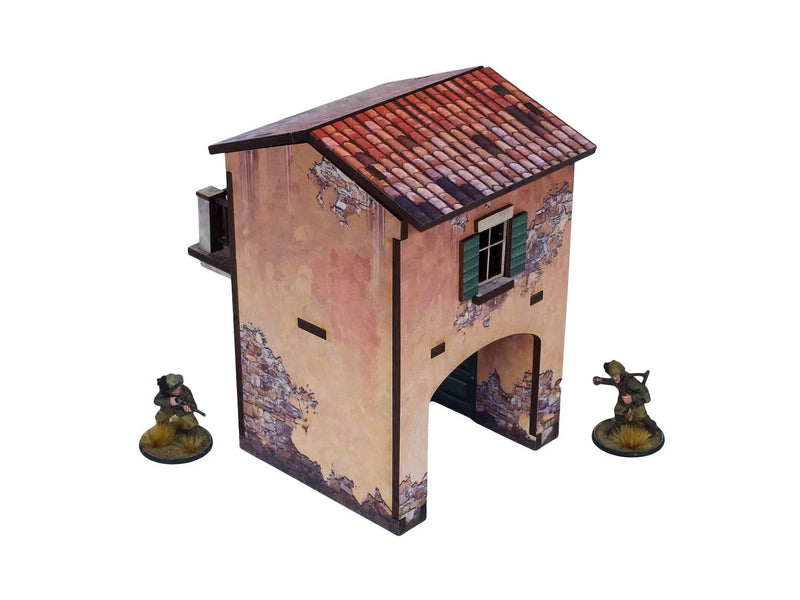 Bolt Action : Maison Avec Portail Et Balcon Italienne De La Seconde Guerre Mondiale Prépeinte (Précommande)