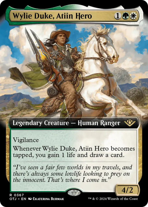 Wylie Duke Atiin Hero (Extended Art) [Outlaws of Thunder Junction] - MTG Single