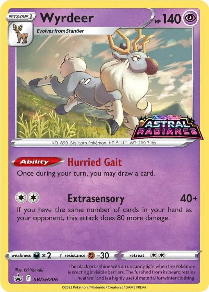 Wyrdeer (SWSH206) [Sword & Shield: Black Star Promos] - Pokemon Single