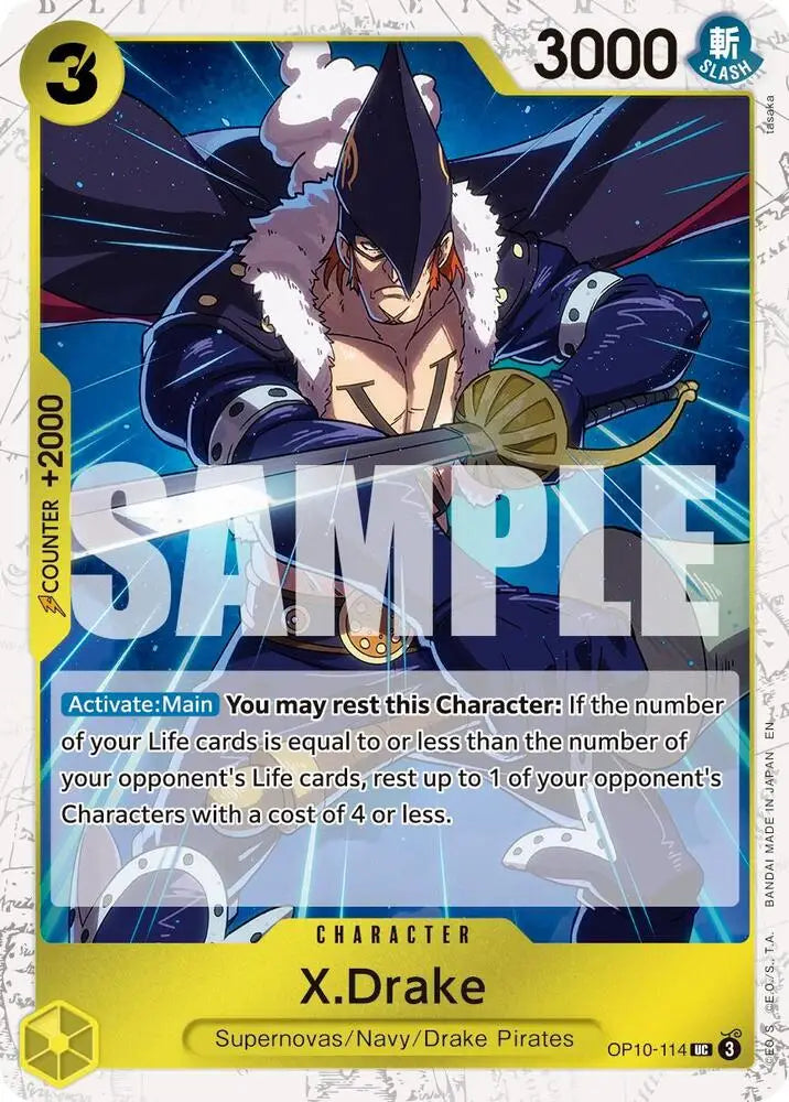 X.Drake (Pirate Foil) (OP10-114) [Premium Booster -The Best- Vol. 2]