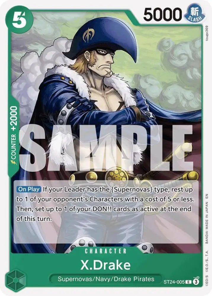 X.Drake (ST24-005) [Starter Deck 24: GREEN Jewelry Bonney]