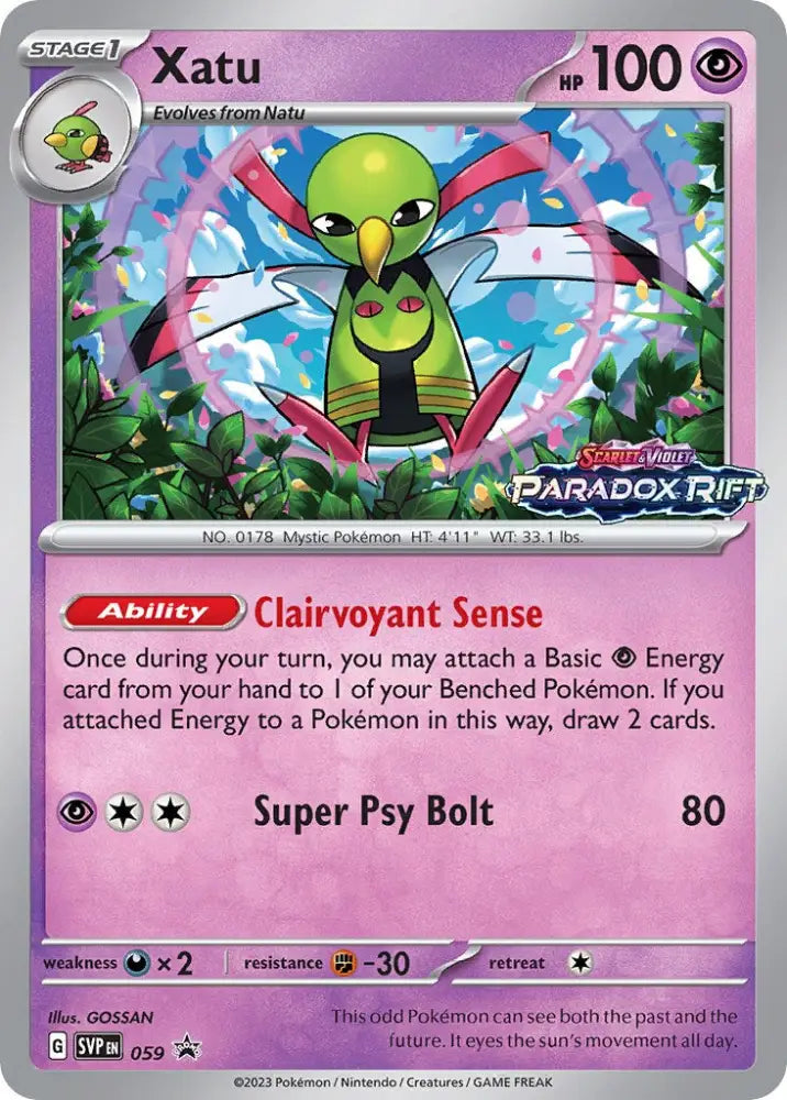 Xatu (059) [Scarlet & Violet: Black Star Promos] - Pokemon Single