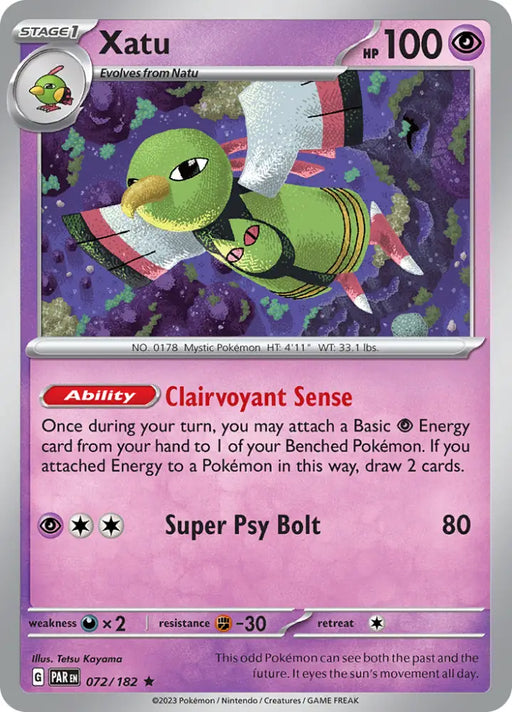 Xatu (072/182) [Scarlet & Violet: Paradox Rift] - Pokemon Single