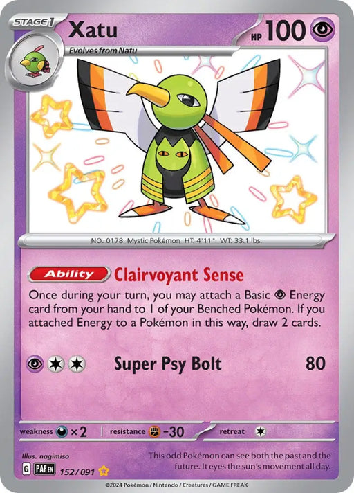 Xatu (152/091) [Scarlet & Violet: Paldean Fates] - Pokemon Single