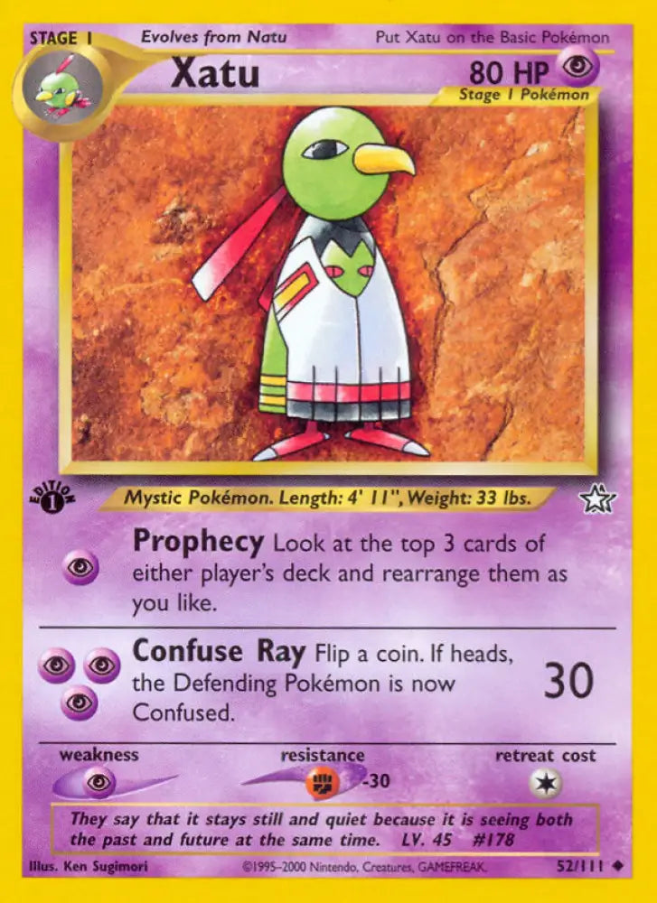 Xatu (52/111) [Neo Genesis 1st Edition] - Pokemon Single