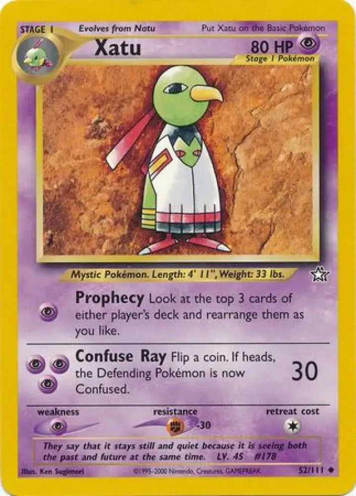 Xatu (52/111) [Neo Genesis Unlimited] - Pokemon Single