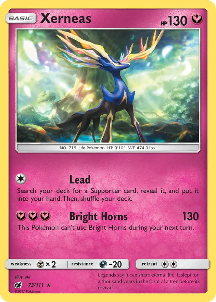 Xerneas (73/111) [Sun & Moon: Crimson Invasion] - Pokemon Single