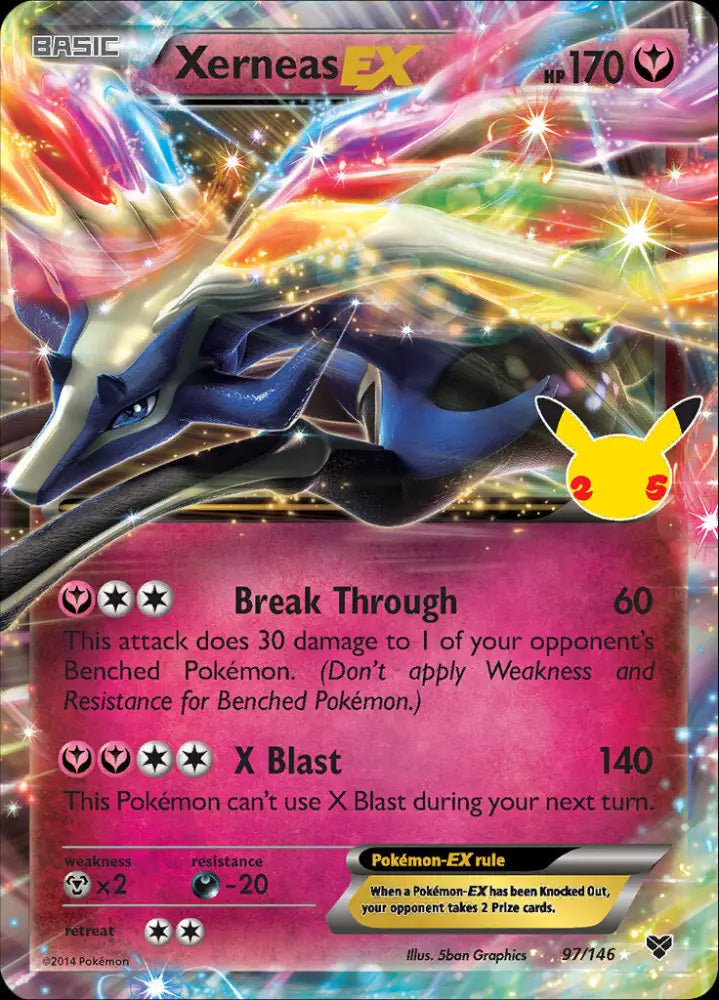 Xerneas EX (97/146) [Celebrations: 25th Anniversary - Classic Collection] - Pokemon Single