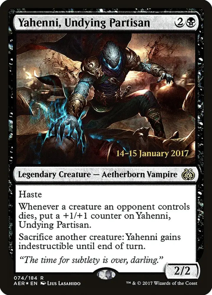 Yahenni Undying Partisan [Aether Revolt Prerelease Promos] - MTG Single