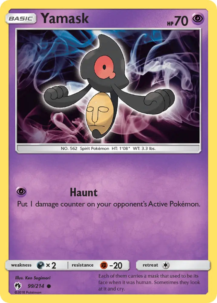 Yamask (99/214) [Sun & Moon: Lost Thunder] - Pokemon Single