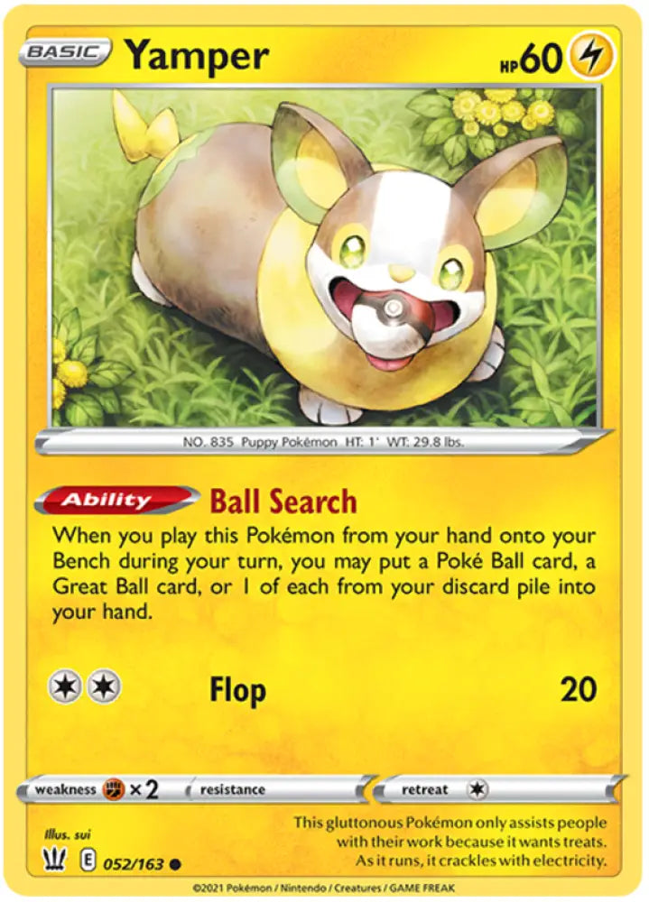 Yamper (052/163) [Sword & Shield: Battle Styles] - Pokemon Single