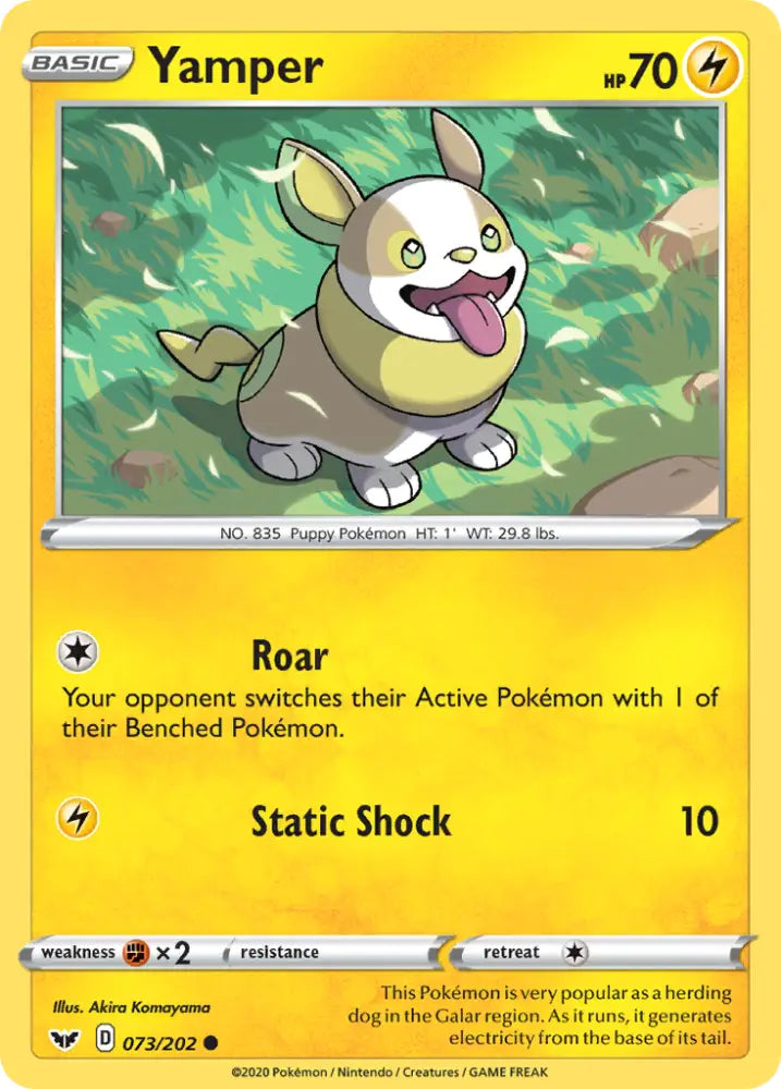 Yamper (073/202) [Sword & Shield: Base Set] - Pokemon Single