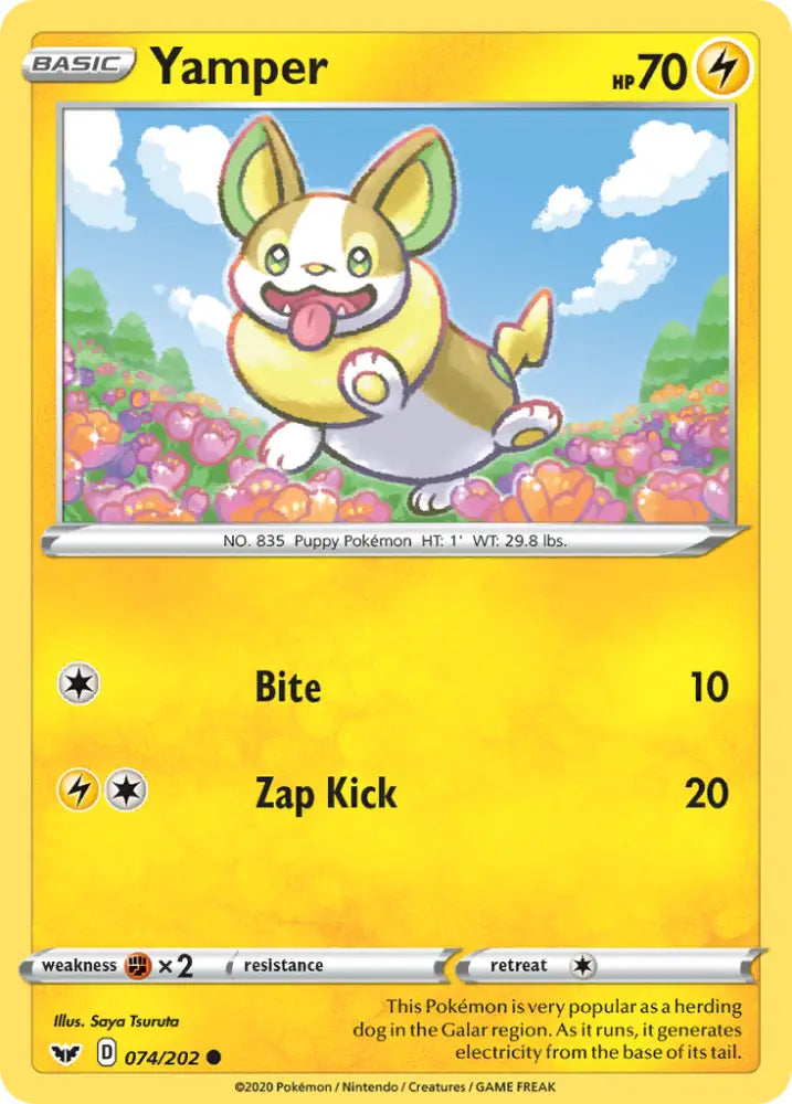 Yamper (074/202) [Sword & Shield: Base Set] - Pokemon Single