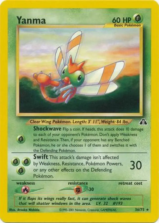 Yanma (36/75) [Neo Discovery Unlimited] - Pokemon Single