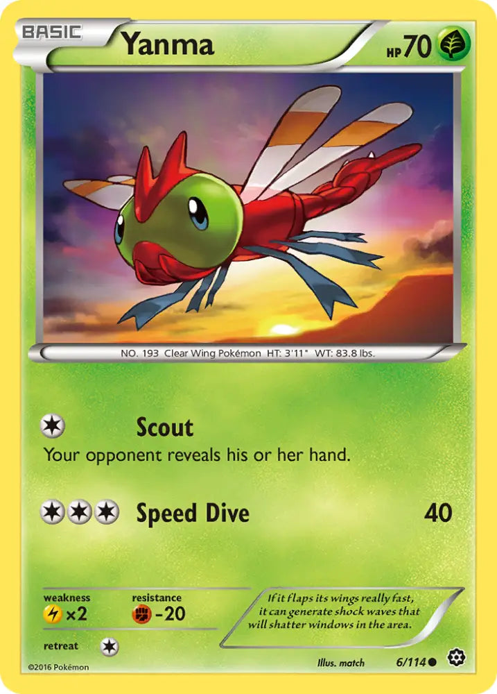 Yanma (6/114) [XY: Steam Siege] - Pokemon Single