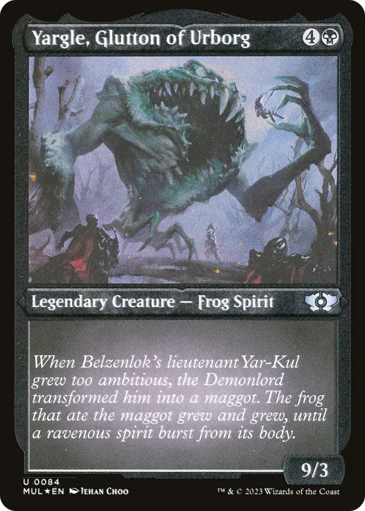 Yargle Glutton of Urborg (Foil Etched) [Multiverse Legends] - MTG Single